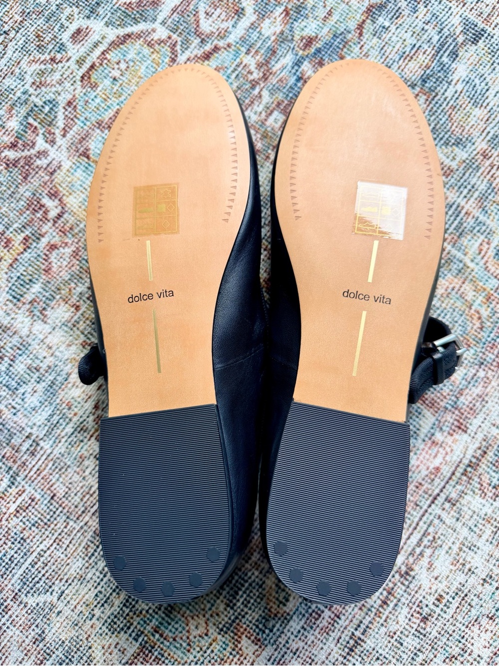 Dolce Vita Black Roslyn Mary Jane Flats with Adjustable Strap - Picture 2 of 9